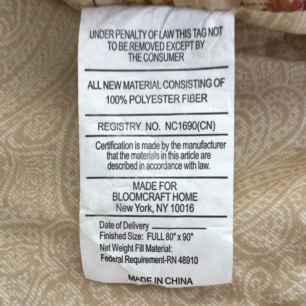 Chris Madden - Full Size Double Sided Floral Print Comforter & Pillow Sham